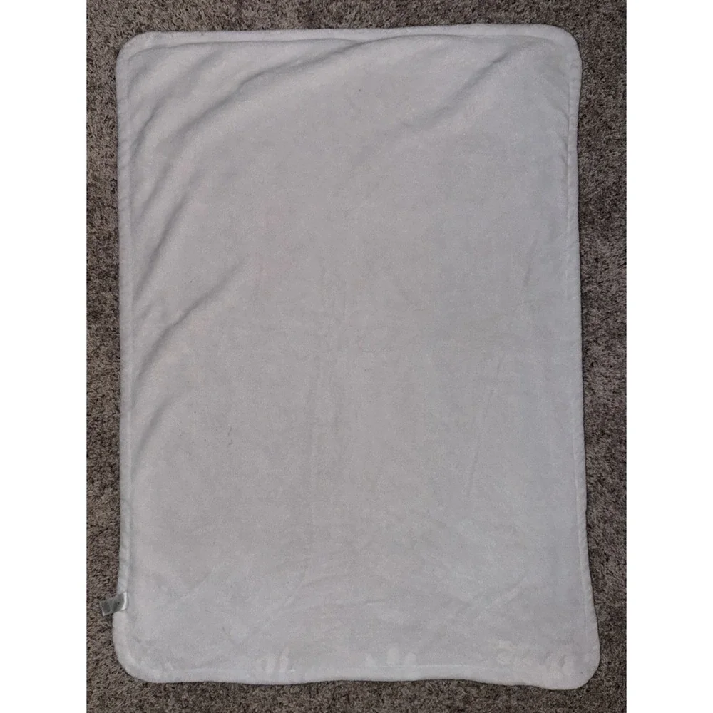 Carter's Baby Blanket Gray White Stripe Soft Lovey Plush Panda 2020